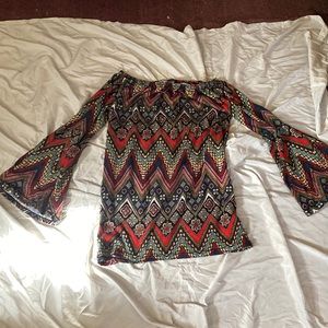 Off the shoulder boho sweater